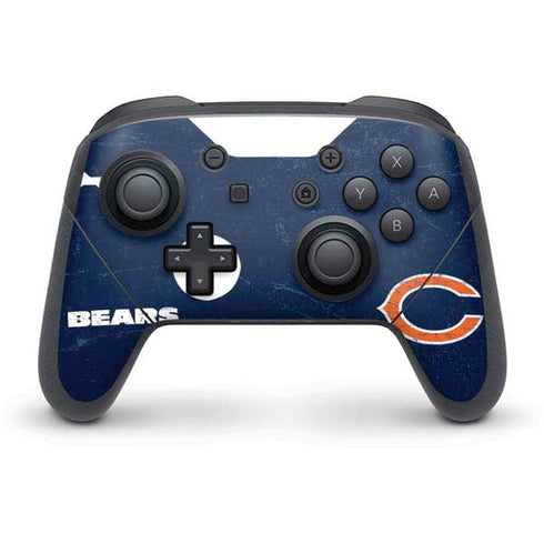 NFL Chicago Bears Distressed Nintendo Switch Pro Controller Skin