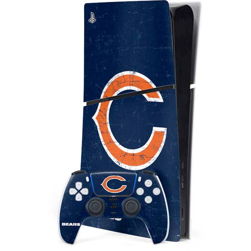 NFL Chicago Bears Distressed PS5 Slim Digital Edition Console Skin