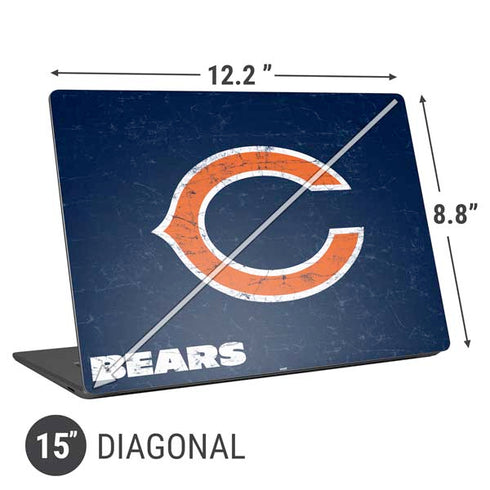 NFL Chicago Bears Distressed Universal Laptop 15in (12.2 x 8.8in) Skin