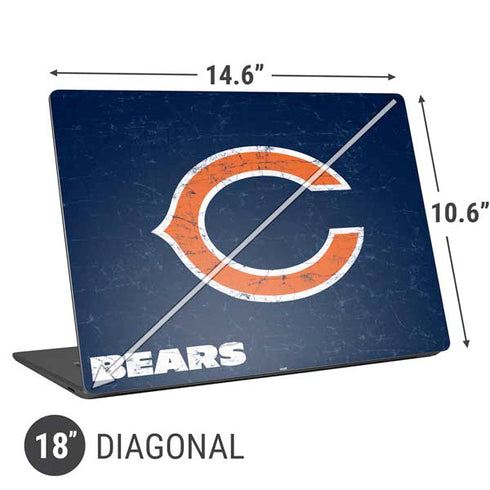 NFL Chicago Bears Distressed Universal Laptop 18in (14.6 x 10.6in) Skin