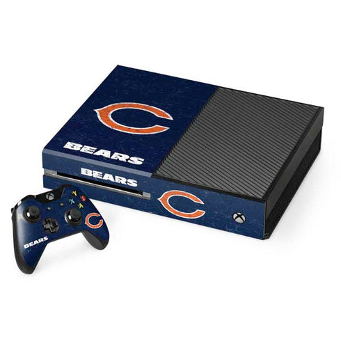 NFL Chicago Bears Distressed Xbox One Console and Controller Bundle Skin