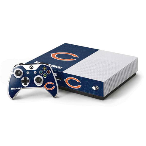 NFL Chicago Bears Distressed Xbox One S Console and Controller Bundle Skin