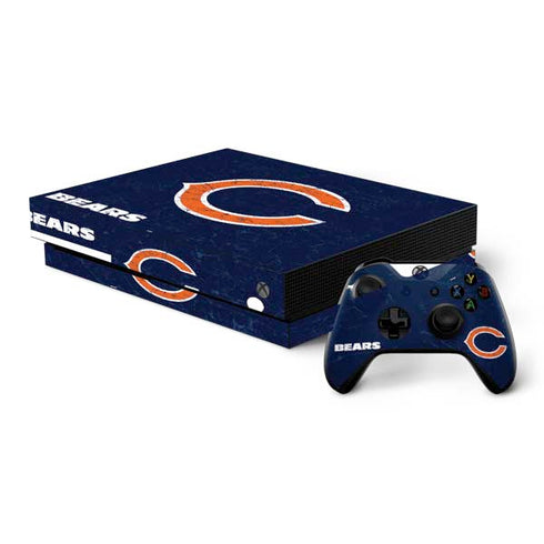 NFL Chicago Bears Distressed Xbox One X Bundle Skin