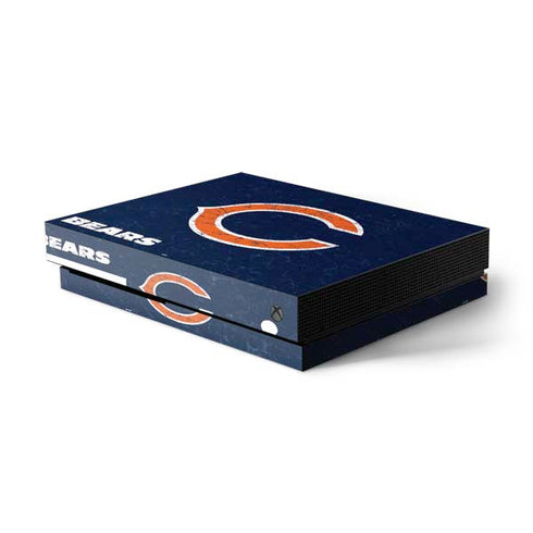 NFL Chicago Bears Distressed Xbox One X Console Skin