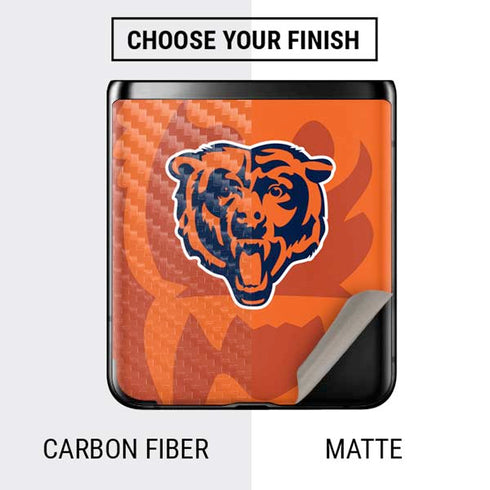 NFL Chicago Bears Double Vision Galaxy Z Flip Skin