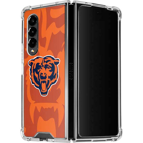 NFL Chicago Bears Double Vision Galaxy Z Fold4 5G Clear Case