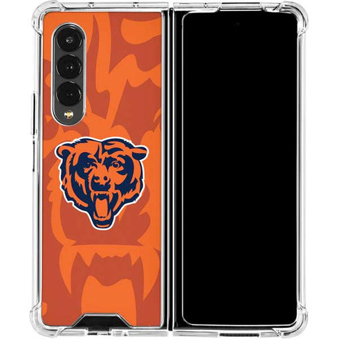 NFL Chicago Bears Double Vision Galaxy Z Fold4 5G Clear Case