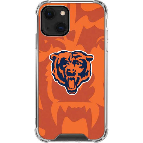 NFL Chicago Bears Double Vision iPhone 13 Mini Clear Case