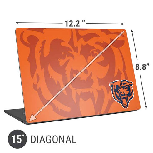 NFL Chicago Bears Double Vision Universal Laptop 15in (12.2 x 8.8in) Skin