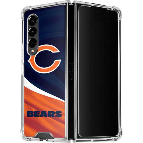 NFL Chicago Bears Galaxy Z Fold4 5G Clear Case