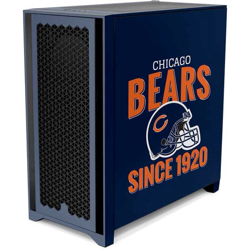 NFL Chicago Bears Helmet Corsair 4000D Tempered Glass Mid-Tower ATX Case Skin