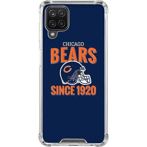 NFL Chicago Bears Helmet Galaxy A12 Clear Case