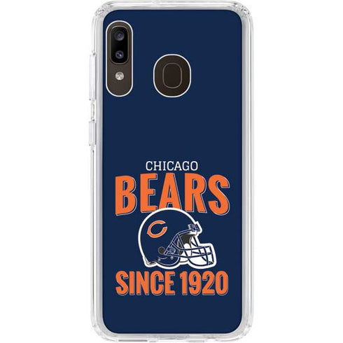NFL Chicago Bears Helmet Galaxy A20 Clear Case