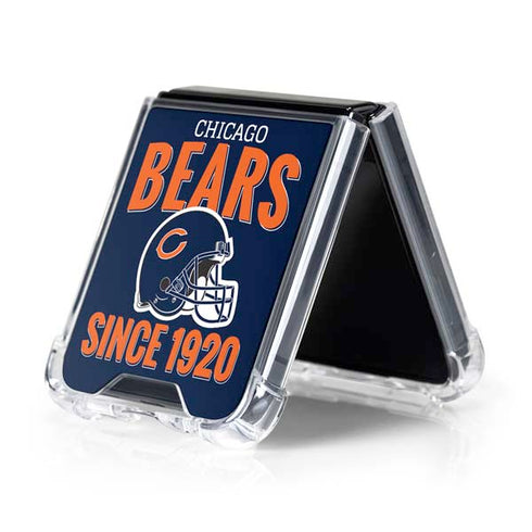 NFL Chicago Bears Helmet Galaxy Z Flip5 5G Clear Case