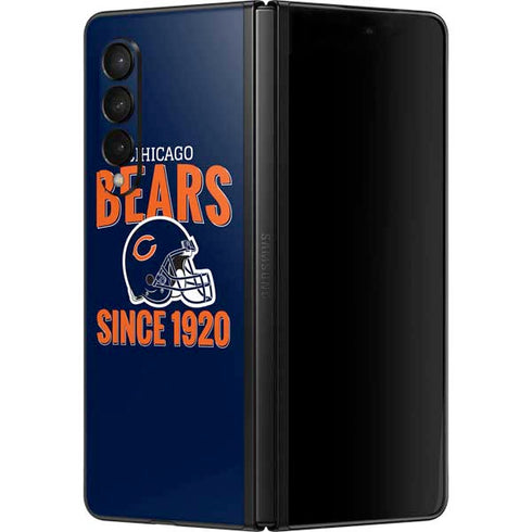 NFL Chicago Bears Helmet Galaxy Z Fold3 5G Skin