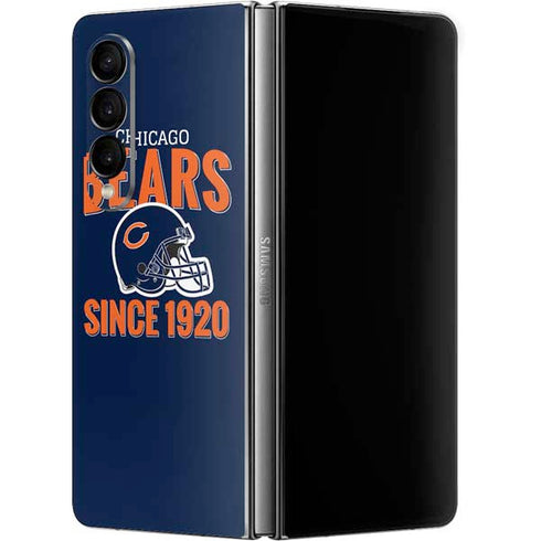 NFL Chicago Bears Helmet Galaxy Z Fold4 5G Skin