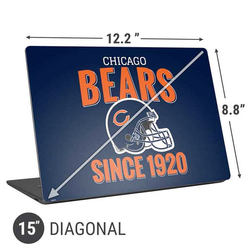 NFL Chicago Bears Helmet Universal Laptop 15in (12.2 x 8.8in) Skin