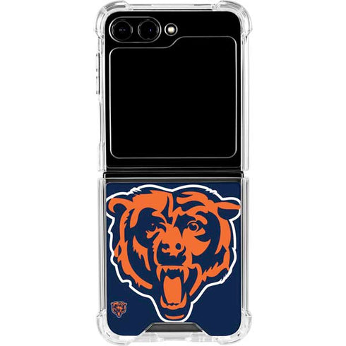 NFL Chicago Bears Large Logo Galaxy Z Flip5 5G Clear Case