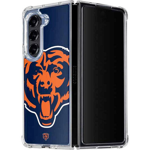 NFL Chicago Bears Large Logo Galaxy Z Fold5 5G Clear Case