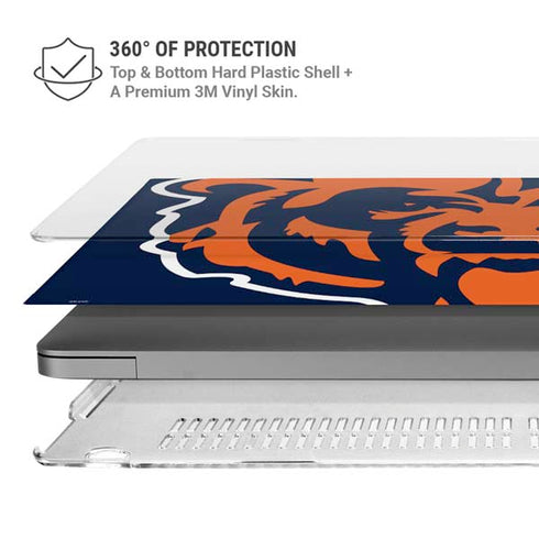 NFL Chicago Bears Large Logo MacBook Pro 16in (2021-25) Case plus Skin