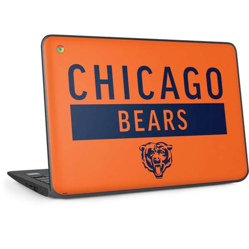 NFL Chicago Bears Orange Performance Series HP Chromebook Skin