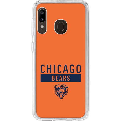 NFL Chicago Bears Orange Performance Series Galaxy A20 Clear Case