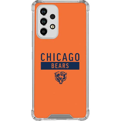 NFL Chicago Bears Orange Performance Series Galaxy A53 5G Clear Case