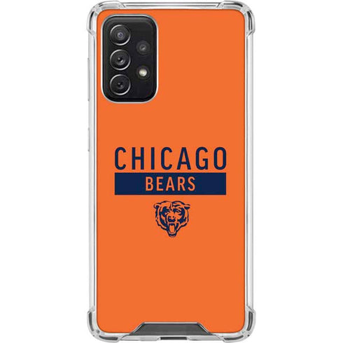 NFL Chicago Bears Orange Performance Series Galaxy A72 5G Clear Case