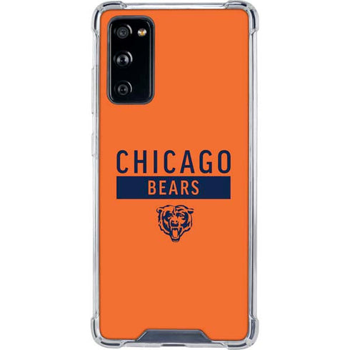 NFL Chicago Bears Orange Performance Series Galaxy S20 FE Clear Case