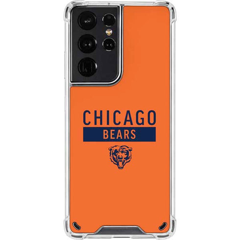 NFL Chicago Bears Orange Performance Series Galaxy S21 Ultra 5G Clear Case