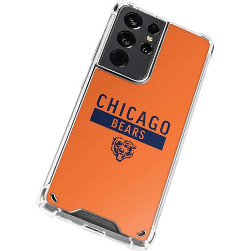 NFL Chicago Bears Orange Performance Series Galaxy S21 Ultra 5G Clear Case