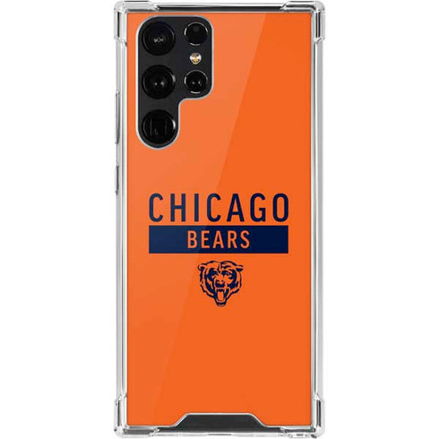 NFL Chicago Bears Orange Performance Series Galaxy S22 Ultra Clear Case