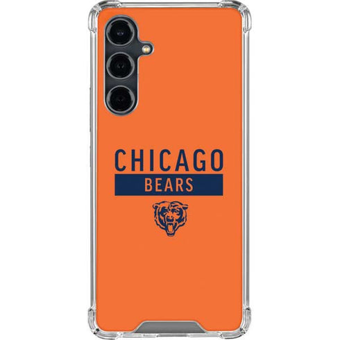 NFL Chicago Bears Orange Performance Series Galaxy S23 FE Clear Case
