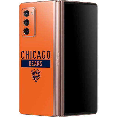NFL Chicago Bears Orange Performance Series Galaxy Z Fold2 5G Skin