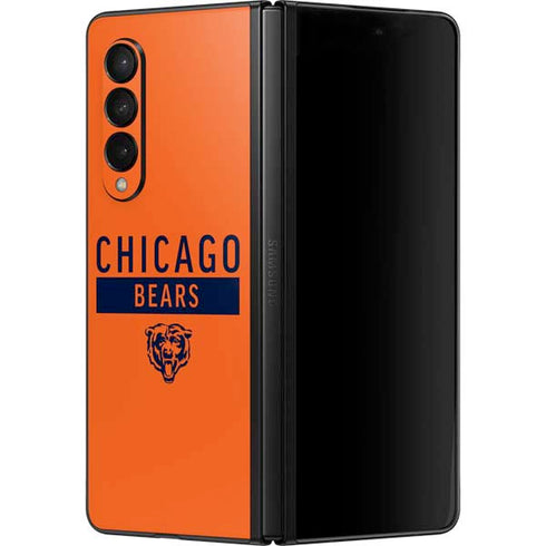 NFL Chicago Bears Orange Performance Series Galaxy Z Fold3 5G Skin