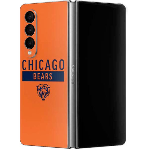 NFL Chicago Bears Orange Performance Series Galaxy Z Fold4 5G Skin