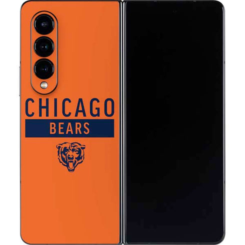 NFL Chicago Bears Orange Performance Series Galaxy Z Fold4 5G Skin