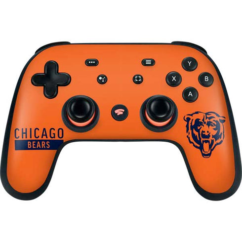 NFL Chicago Bears Orange Performance Series Google Stadia Controller Skin