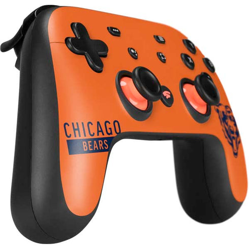 NFL Chicago Bears Orange Performance Series Google Stadia Controller Skin