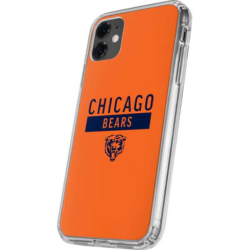 NFL Chicago Bears Orange Performance Series iPhone 11 Clear Case