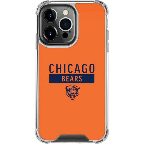 NFL Chicago Bears Orange Performance Series iPhone 15 Pro Clear Case