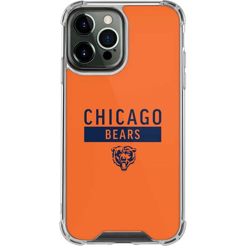 NFL Chicago Bears Orange Performance Series iPhone 14 Pro Max Clear Case