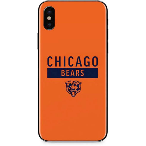 NFL Chicago Bears Orange Performance Series iPhone X Skin