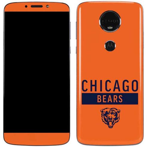 NFL Chicago Bears Orange Performance Series Moto E5 Plus Skin