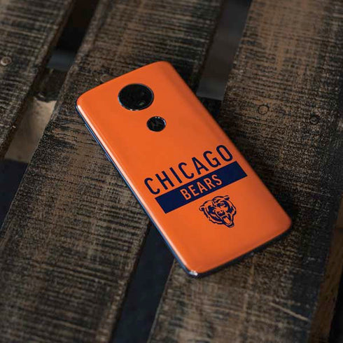 NFL Chicago Bears Orange Performance Series Moto E5 Plus Skin