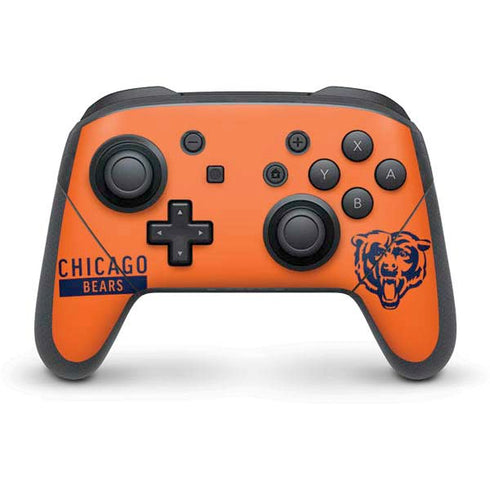 NFL Chicago Bears Orange Performance Series Nintendo Switch Pro Controller Skin