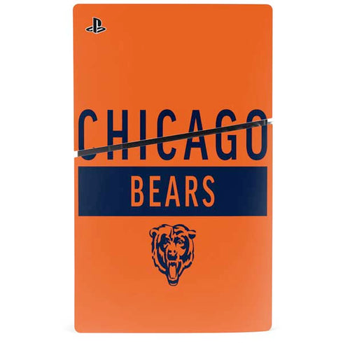 NFL Chicago Bears Orange Performance Series PS5 Slim Disk Console Skin