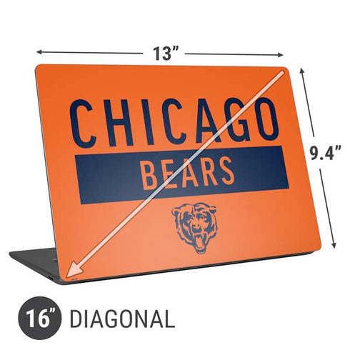 NFL Chicago Bears Orange Performance Series Universal Laptop 16in (13 x 9.4in) Skin