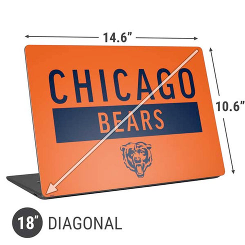 NFL Chicago Bears Orange Performance Series Universal Laptop 18in (14.6 x 10.6in) Skin