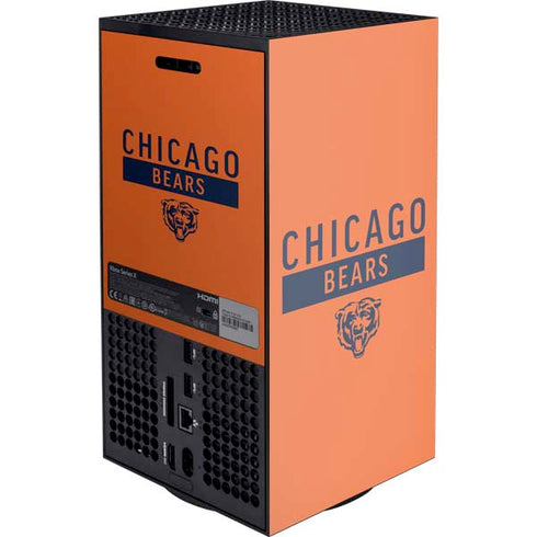 NFL Chicago Bears Orange Performance Series Xbox Series X Console Skin